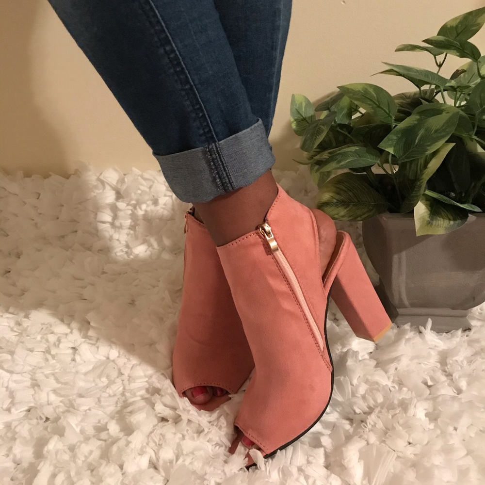 Pink Peep Toe Heels